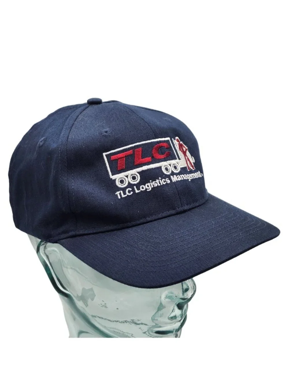 TLC Logistics Management Port Company Embroidered Navy Blue Cotton Hat Hook Loop